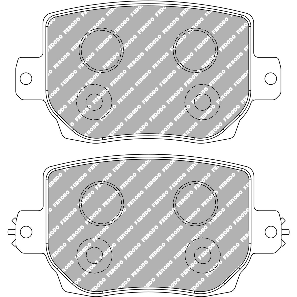 Inzetstukken FERODO DS2500 FRP3162H - F-RP3162H - FRP3162H - 3666618076058
