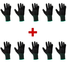 Set of 10 pairs of black GT2i Eco mechanic's gloves—Protection and dexterity in the workshop - pack-10x-gants-mecano-gt2i