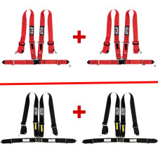 Pacchetto di 2 cinture GT2i a 4 punti omologate FIA 8853-1998 - PACK-2X-HARNAIS-GT2I-4PTS