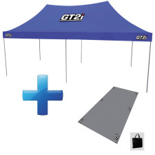 Pack Tent GT2i Race blauw 3x6 staal + grondzeil - PACK-TENTE-BLEUE-3X6-BACHE