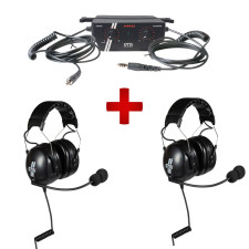 Pack 2 GT2i Pro headsets + GT2i Race & Safety Pro amplifier - PACK-RADIO-CASQUE-LIAISON-PRO