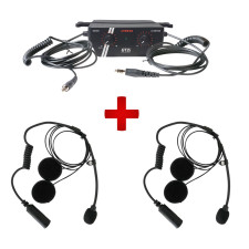 Pacchetto GT2i per equipaggio da rally: soluzione radio completa con kit microfono/altoparlante e radio PRO-2 - pack-radio-jet
