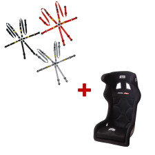 Pack Siège Baquet GT2i FIA Pro-02M V2 + Harnais Berline GT2i PRO V3 FIA 6 points - PACK-BAQUET-HARNAIS-GT2I-PRO