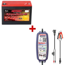 AGM-accu-set Odyssey Extreme Racing PC1100 + OptiMate 2 DUO-lader - PACK-ODY-EXT-40-OPTIMATE2DUO