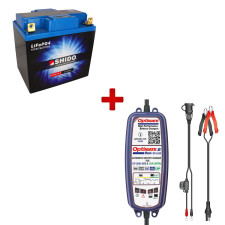 Shido 30A Lithium Battery Pack + Optimate 2 Duo Battery Charger - PACK-SHIDO30A-OPTIMATE2DUO
