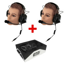 Communication Bundle: 2 GT2i Pro Headsets (Peltor Connection) + Free Kielder® Bracket - PACK-COM-GT2i-2P