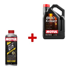 Pacchetto revisione tecnica MOTUL: olio motore 8100 X-CLEAN + 5W30 e additivo per la pulizia del motore diesel in omaggio - PACK-MOTUL-CT-DIESEL-3