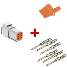 Kit di collegamenti per connessione DEUTSCH DTM femmina a 6 vie - PACK-DTM-6F