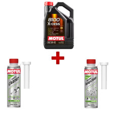 Motul-onderhoudspakket: synthetische motorolie 5W40 en additieven voor benzine, voor professioneel gebruik - PACK-MOTUL-ENTRETIEN-ESSENCE-1
