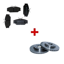 Renault Clio 2 RS Front Brake Kit with GT2i Group N front disks and GT2i Race Pads - PACK-FREINAGE-CLIO2RS-AV