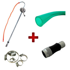 Pack ravitaillement carburant FIA pour compétition : pompe manuelle, tuyaux transparents, colliers inox et coupleur essence Dash - pack-refueling-fia