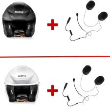 Pack Start casco Sparco Flux RJ + kit micro / altoparlante GT2i - PACK-CASQUE-START