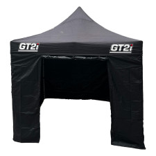 Set cort pliabil de asistență 3x3 m, negru, pentru paddock și raliu - pack-gt-3x3-noir-mur
