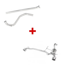 Exhaust System: Central Pipe + Inoxcar Tailpipe for Suzuki Swift Sport 1.4 (140cv) Model Year 2018 and Later - PACK-ECHAP-SWIFT-SPORT