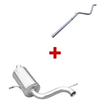 Exhaust System: Center Pipe + Inoxcar Tailpipe for Renault Megane 3 RS - PACK-ECHAP-MEG-3RS