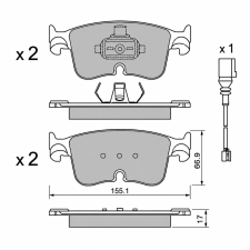 Remblokken GT2i Club voor Audi A3 8Y 30 TFSI Avant - GT-PC13830W - 8032747538753
