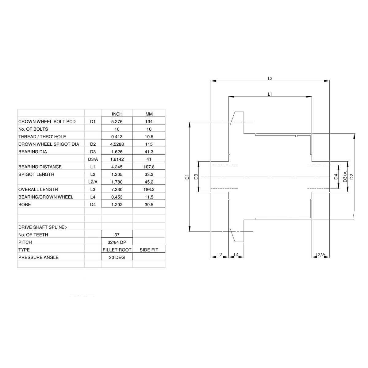 Differenziale a slittamento limitato Blackline Porsche 944/Turbo 1986-/Audi-Porsche BV 016/093/Audi A4 Quattro posteriore - HLF1 - BR-AB-PR03 - HLF181 - 3666618848723