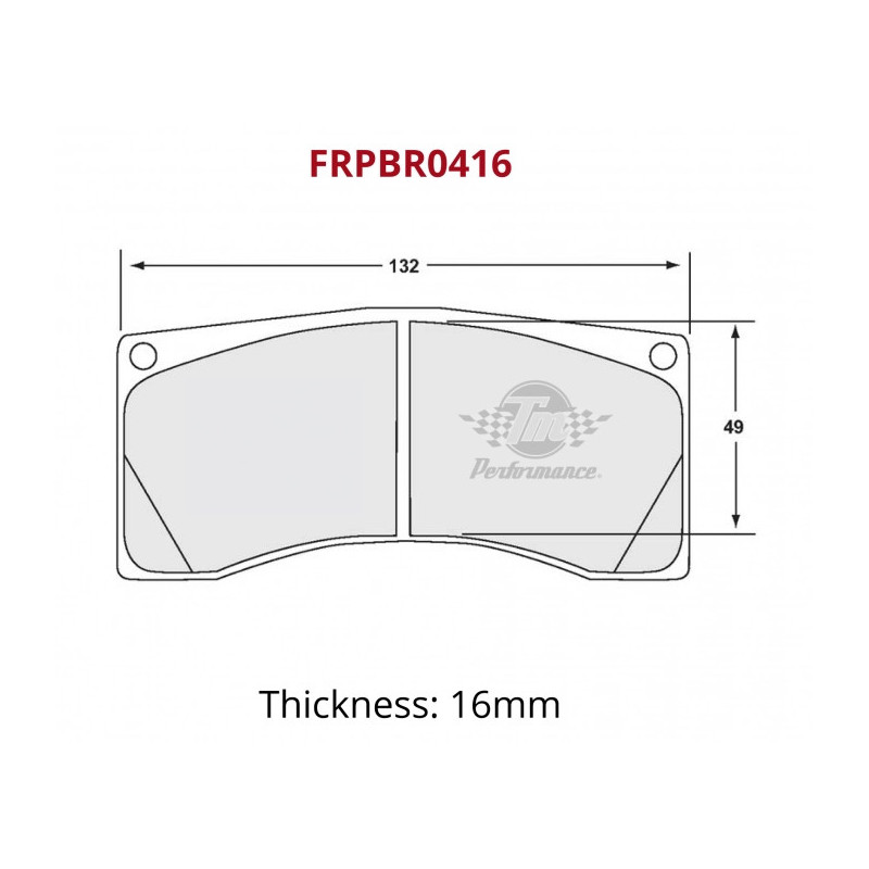 Pastiglie freno TM Performance TM198 16 mm - FRPBR0416-198 - DIV-FRPBR0416-198 - FRPBR0416-198 - 3666618664583