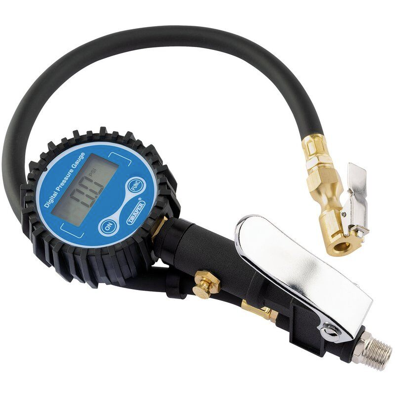 Draper Tools Tire Inflator with Digital Gauge 91327 - DRA-D91327 - D91327 - 5010559913275