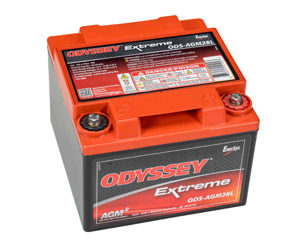 Odyssey Extreme PC925 ODS-AGM28L AGM Racing Battery, 28 Ah, 925 PHCA - ODY-EXTREME-35 - ODS-AGM28L - 3661768221402