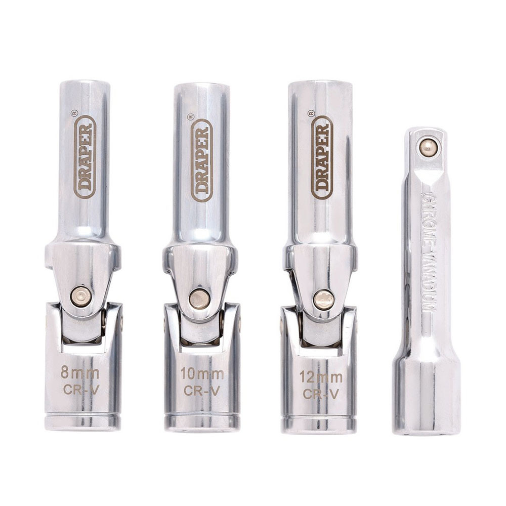 Set di prese Draper per candelette, 3/8'' (4 pezzi). - DRA-13605 - D13605 - 5059482063589