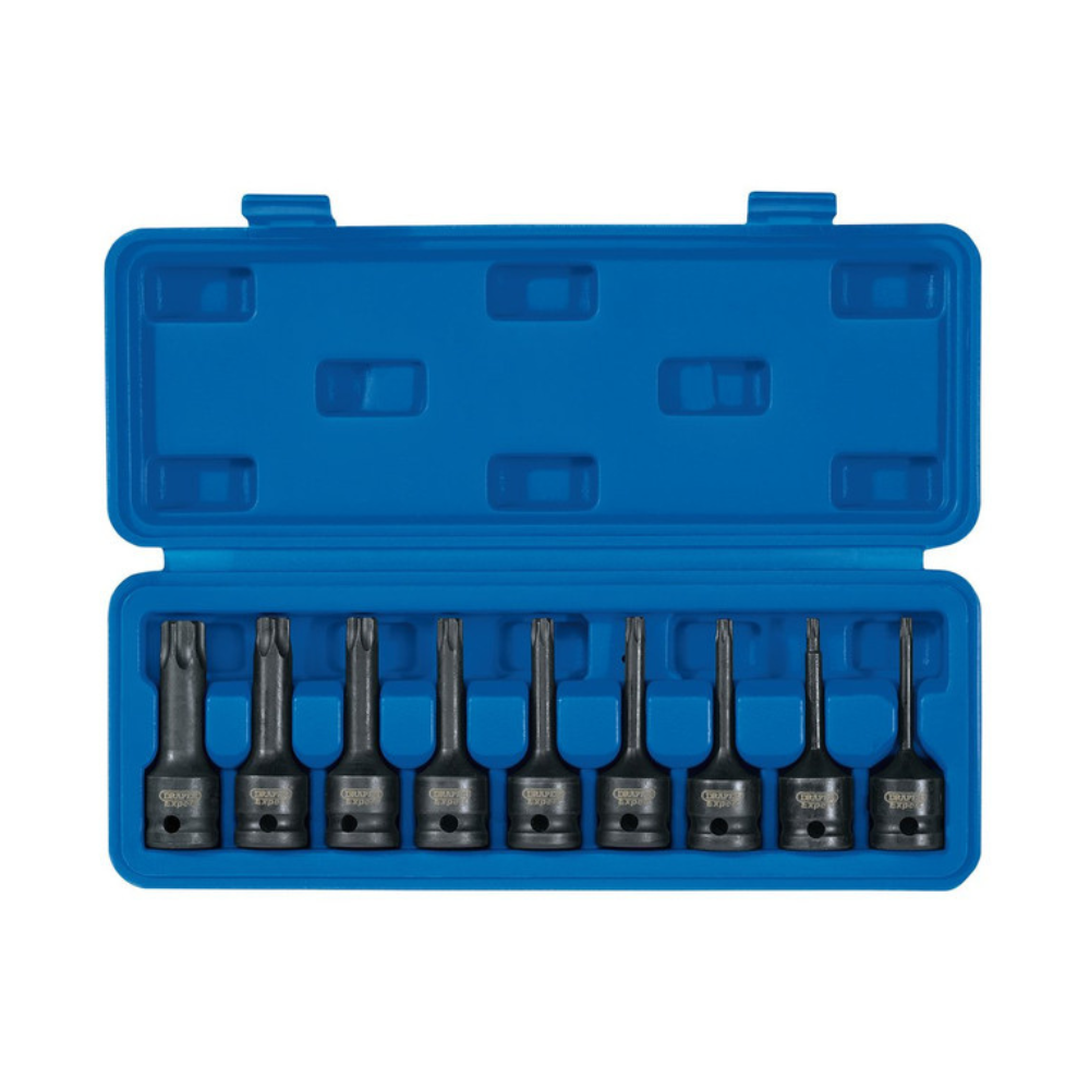 Set de capete de soclu tubulară TX-STAR Draper, ½’’ (9 piese). - DRA-99184 - D99184 - 5010559991846