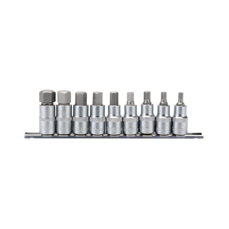 Set de socli tubulari metrice DRAPER cu cap hexagonal de 1/2, 55 mm (9 piese) - DRA-16307 - D16307 - 5010559163076