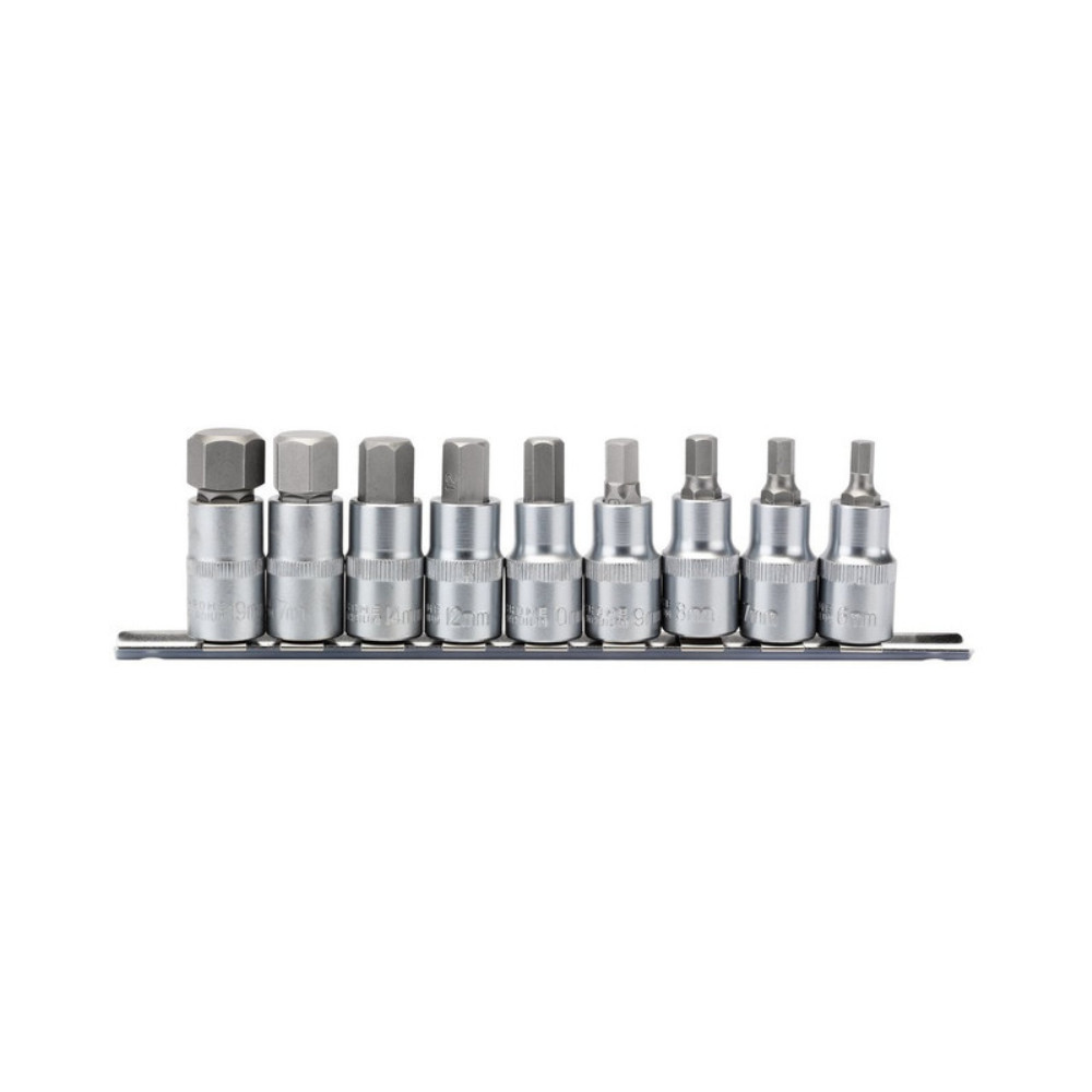 Set di bussole metriche DRAPER 1/2 esagono, 55 mm (9 pezzi) - DRA-16307 - D16307 - 5010559163076