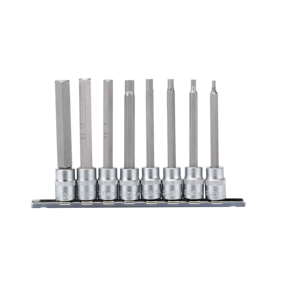 DRAPER long metric hex socket set 3/8, 100mm (8 pcs.) - DRA-16286 - D16286 - 5010559162864