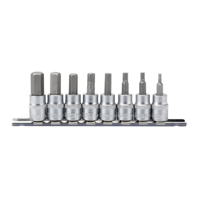 Set de socli tubulari metrice DRAPER cu cap hexagonal de 3/8, 48 mm (8 piese) - DRA-16285 - D16285 - 5010559162857