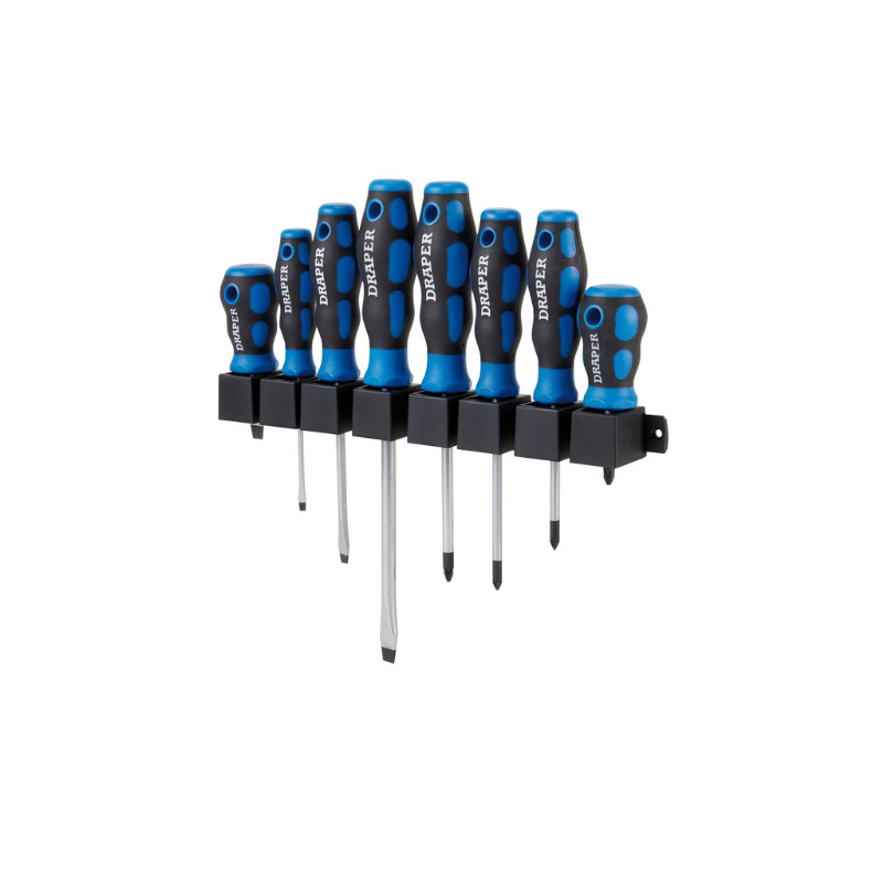 Set de șurubelnițe cu mâner flexibil Draper Tools (8 piese) - DRA-48933 - D48933 - 5010559489336