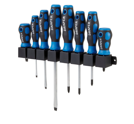 Set di cacciaviti Draper Tools con impugnatura morbida (8 pezzi) - DRA-48933 - D48933 - 5010559489336