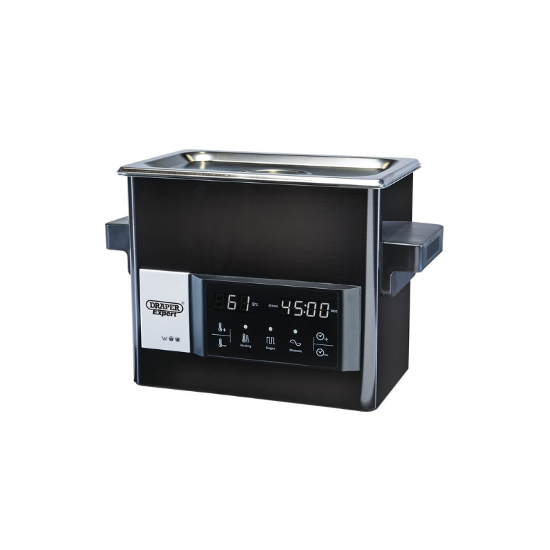 Draper Tools ultrasonic cleaning tank 3 Liters 270x170x240mm - DRA-92632 - D92632 - 5010559926329