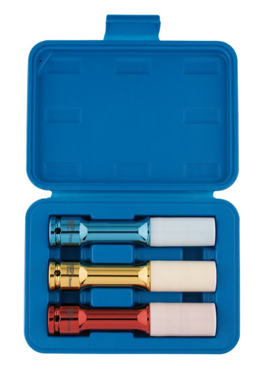 Draper Tools 1/2" long impact sockets for aluminium rims (3 pcs.) - DRA-82981 - D82981 - 5010559829811