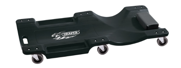 Draper Tools black mechanic creeper 1010x475x130mm Max120Kg - DRA-81908 - D81908 - 5010559819089