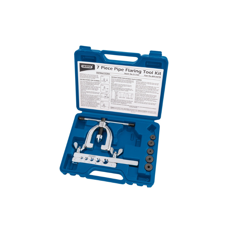 Set de diafragare pentru conducte de frână Draper Tools (7 piese) - DRA-51762 - D51762 - 5010559517626