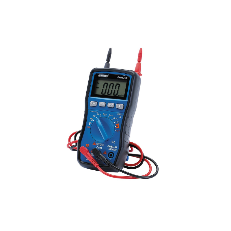 Digitale multimeter Draper Tools (automatische en handmatige schaal) voor auto's - DRA-41821 - D41821 - 5010559418213