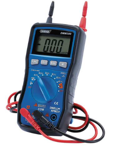 Digitale multimeter Draper Tools (automatische en handmatige schaal) voor auto's - DRA-41821 - D41821 - 5010559418213