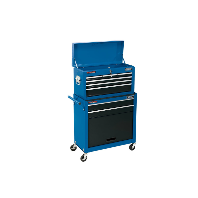 Werkplaatswagen Draper Tools met 2 laden en 6-ladenbak 616x330x1080mm - DRA-51177 - D51177 - 5010559511778