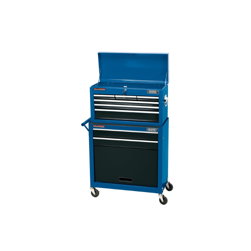 Dulap de atelier Draper Tools cu 2 sertare și un compartiment cu 6 sertare, 616x330x1080 mm - DRA-51177 - D51177 - 5010559511778