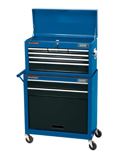 Carrello da officina Draper Tools con 2 cassetti e scatola a 6 cassetti 616x330x1080 mm - DRA-51177 - D51177 - 5010559511778