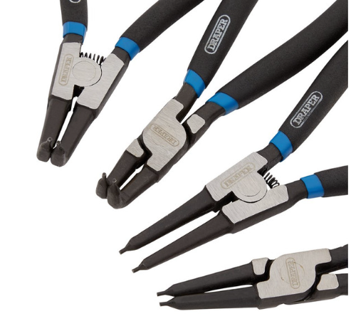 Set di pinze per anelli di sicurezza interni ed esterni Draper Tools (4 pezzi) - DRA-38999 - D38999 - 5010559389995