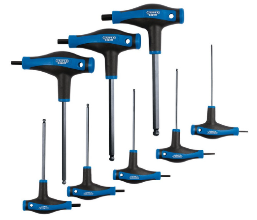 Draper Tools Hex and T-Handle Wrench Set ( 8 pieces ) - DRA-33873 - D33873 - 5010559338733
