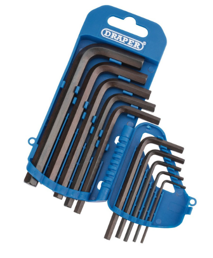 Set metrische zeskantsleutels in koffer Draper Tools (10 stuks) - DRA-33687 - D33687 - 5010559336876