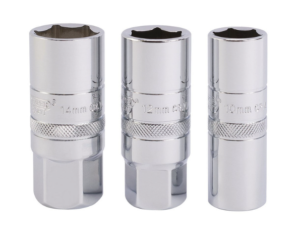 Set de socli tubulari pentru bujii de 1/2"" Draper Tools (3 piese) - DRA-16784 - D16784 - 5010559167845