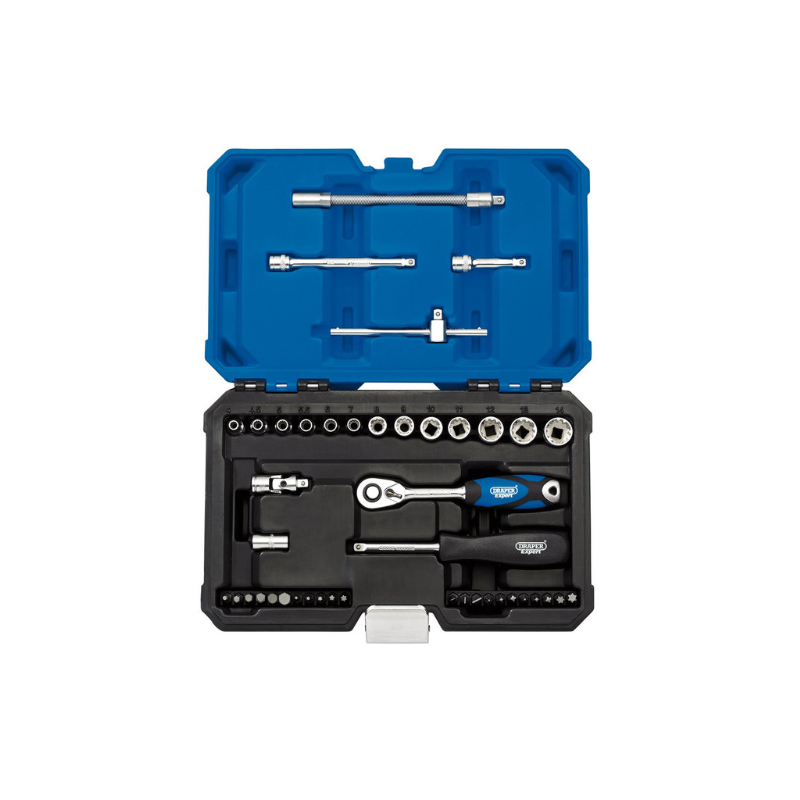 Kit di cricchetti metrici Draper Tools 1/4" Multi-Drive (43 pezzi) - DRA-16479 - D16479 - 5010559164790