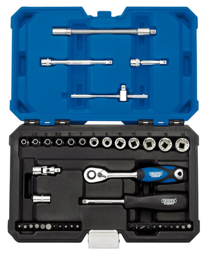 Kit clé à cliquet métrique Multi-Drive 1/4" Draper Tools (43 pièces) - DRA-16479 - D16479 - 5010559164790