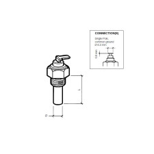 Senzor temperatură ulei VDO 10X100 cu filet conic - V-009003 - A2C1755380001 - 3661768217283