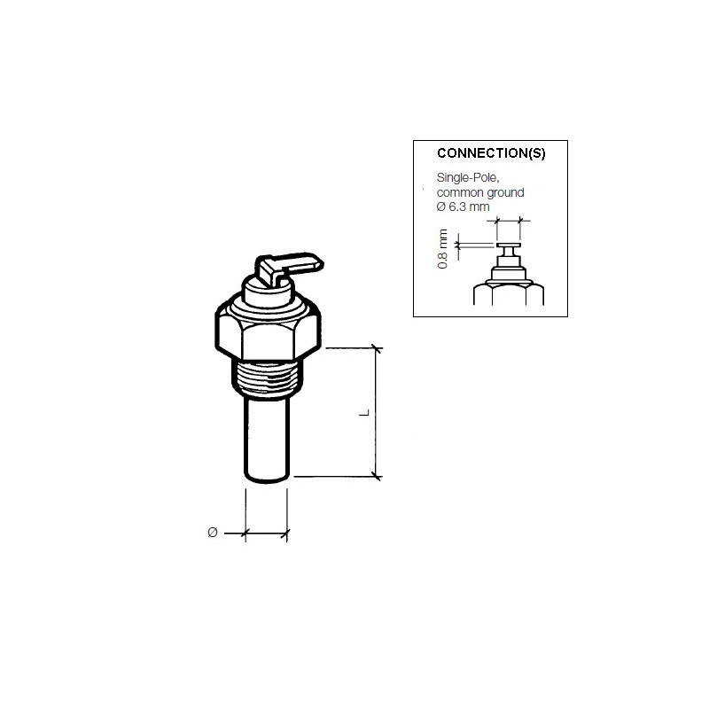 Olietemperatuursensor VDO 12X150 - V-010003 - A2C1755410001 - 3661768222621