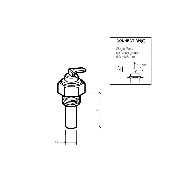 Olietemperatuursensor VDO 14X150 Kort - V-012002 - A2C1755440001 - 3661768217306